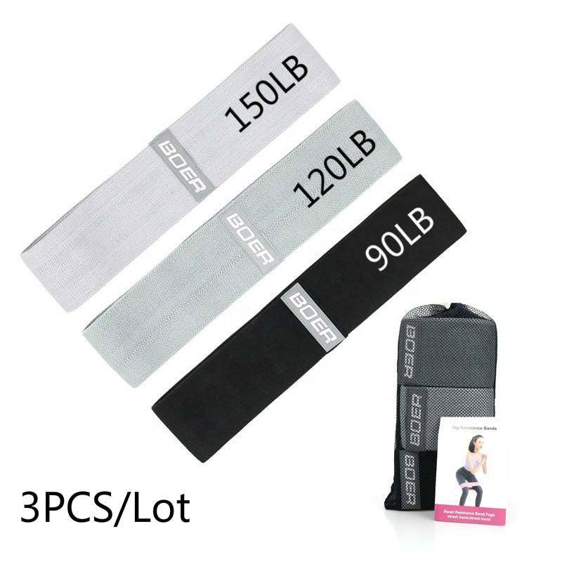 Home Gym Kit For Men - 3PCS Wanita Pria Kain Resistance Band