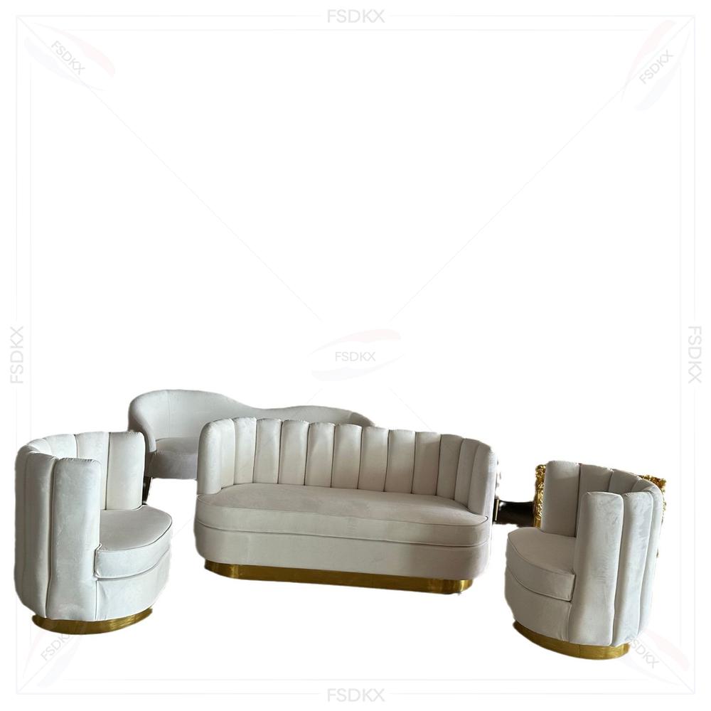 Home Gym Gold - Set Sofa Modular Beludru Mewah Elegan