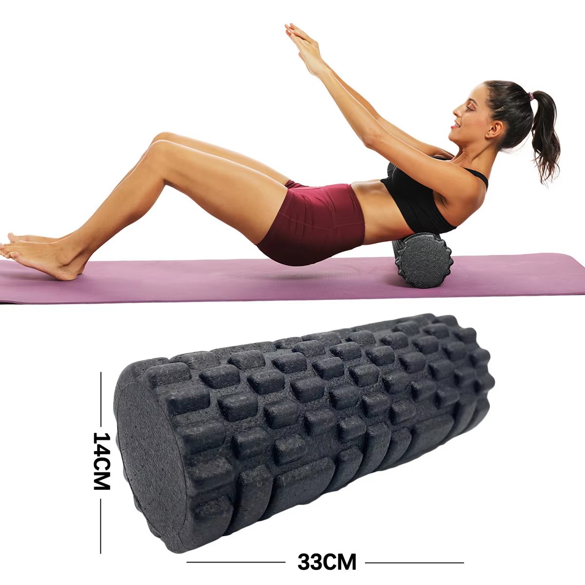 Home Gym Yoga - 30/33Cm Rol Busa Kebugaran Rol Pijat