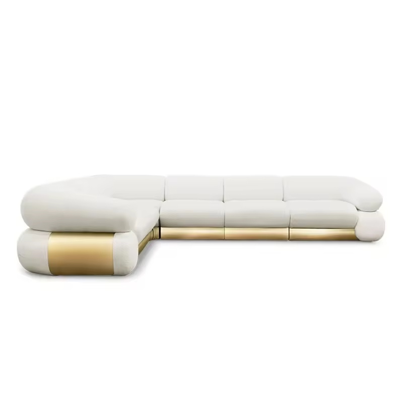 Home Gym Gold - Set Sofa Modular Beludru Mewah Elegan