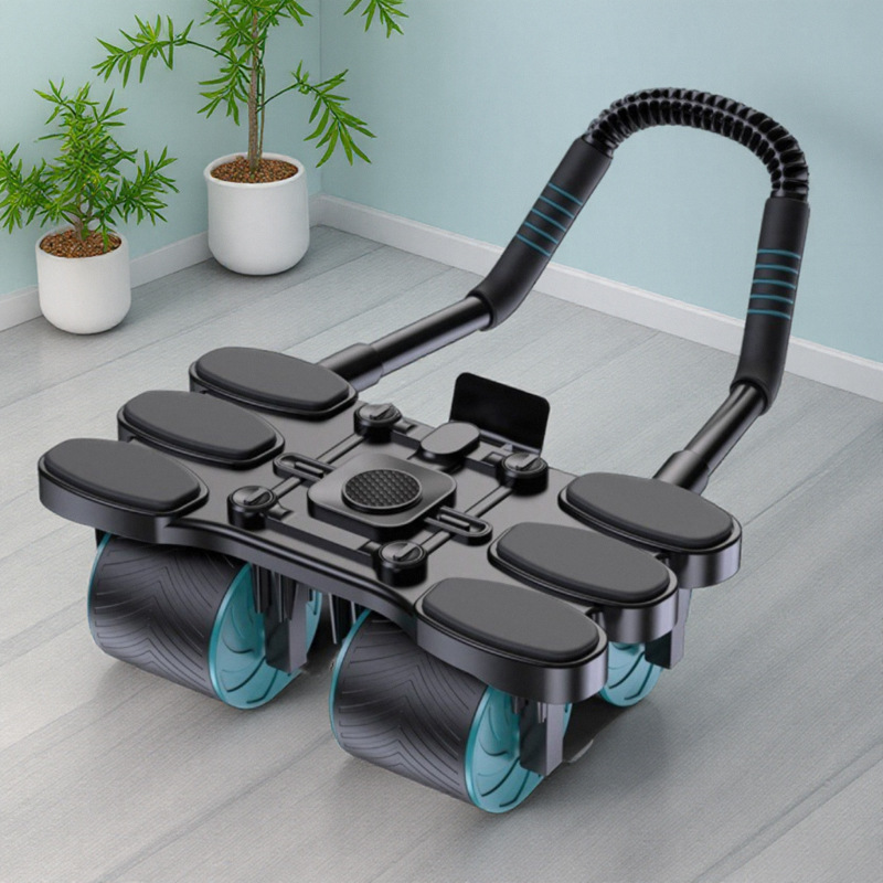 Ab Roller Wheel - Alat Latihan Perut Empat Roda, Penguat