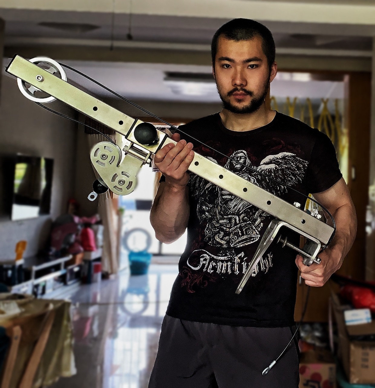 Home Gym Pulley System - Alat Latih Otot Lengan Bawah Profesional