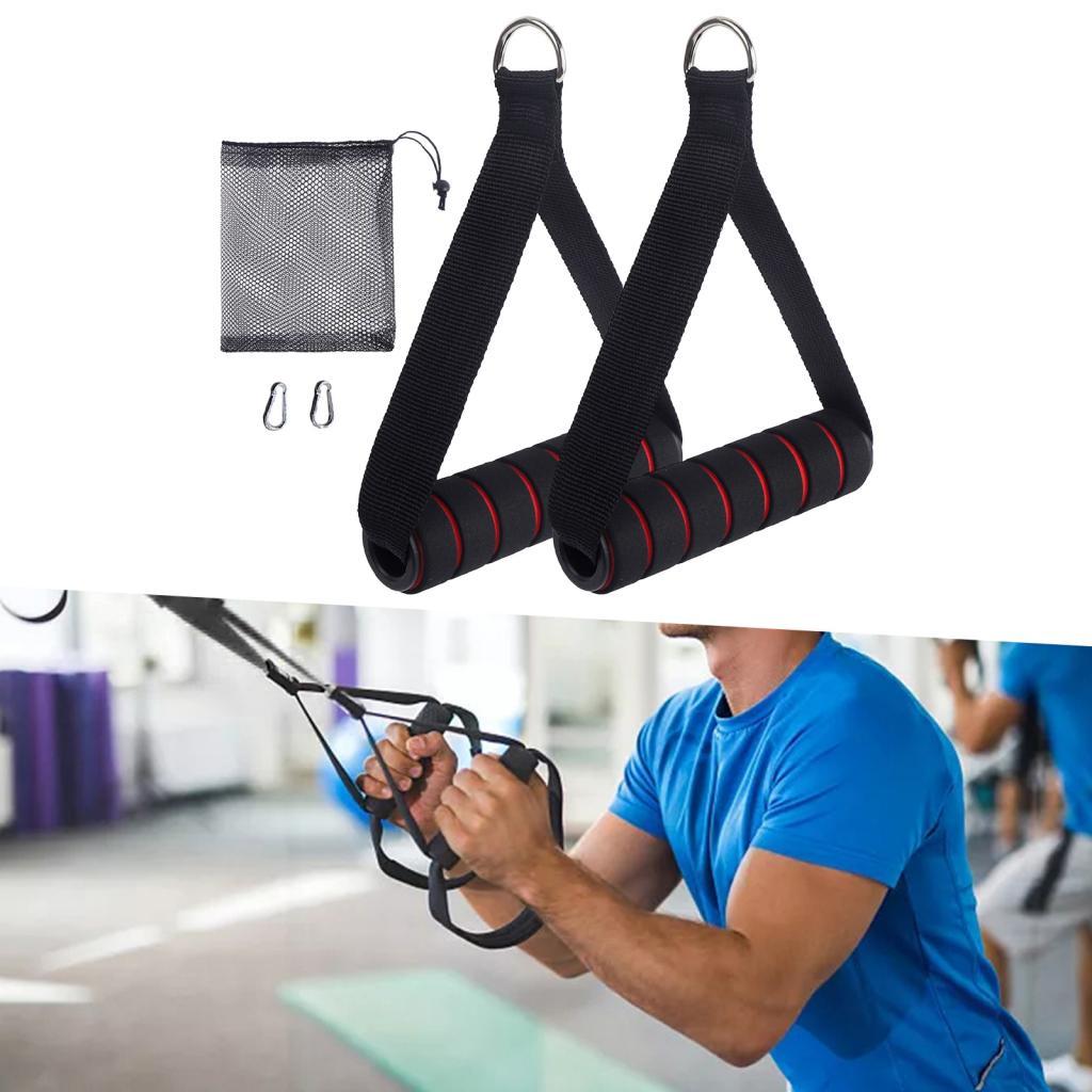2x Pegangan Latihan Pegangan L - Home Gym Pulley System ulasan dan harga