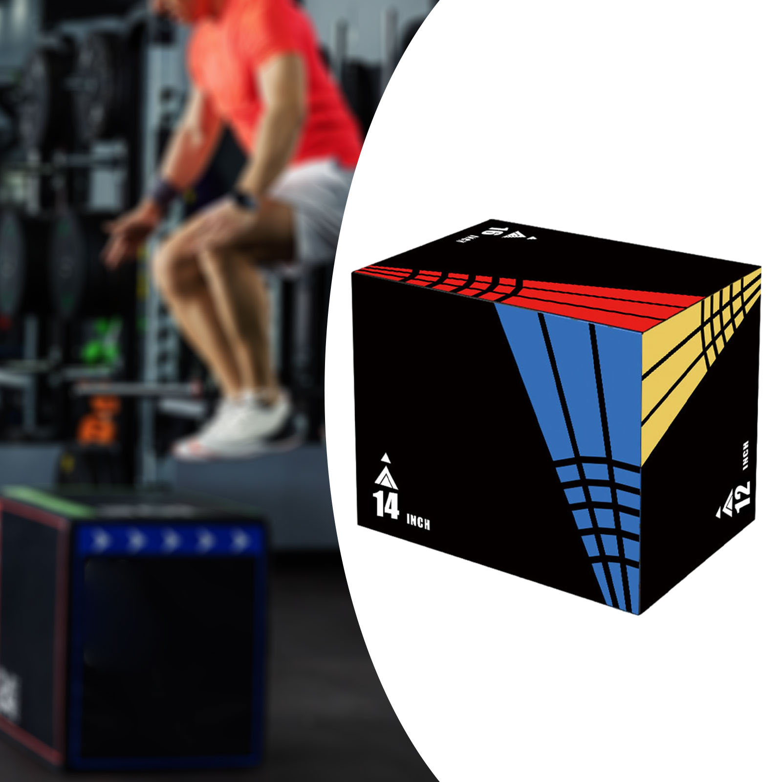 Kotak Lompat Plyometric 3-in-1 - Home Gym Kit For Men ulasan dan harga