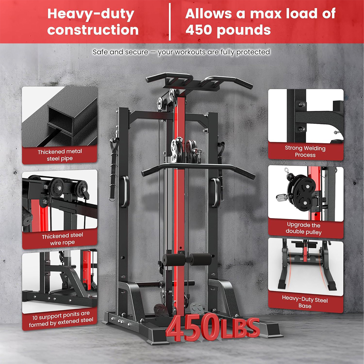 Mesin Gym Rumah Pooboo - Siste - Home Gym Pulley System ulasan dan harga