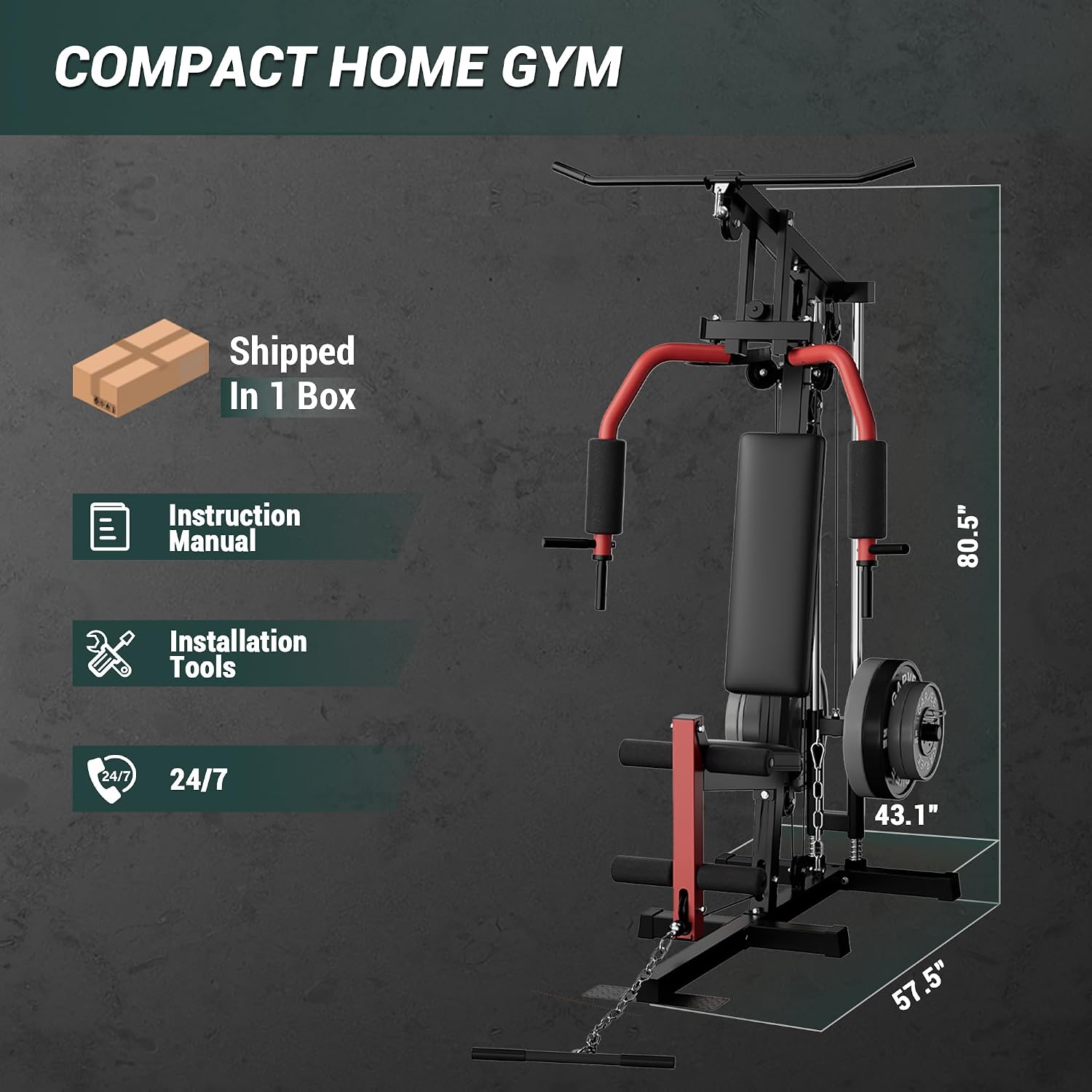 Mesin Gym Rumah untuk Seluruh  - Home Gym Pulley System ulasan dan harga
