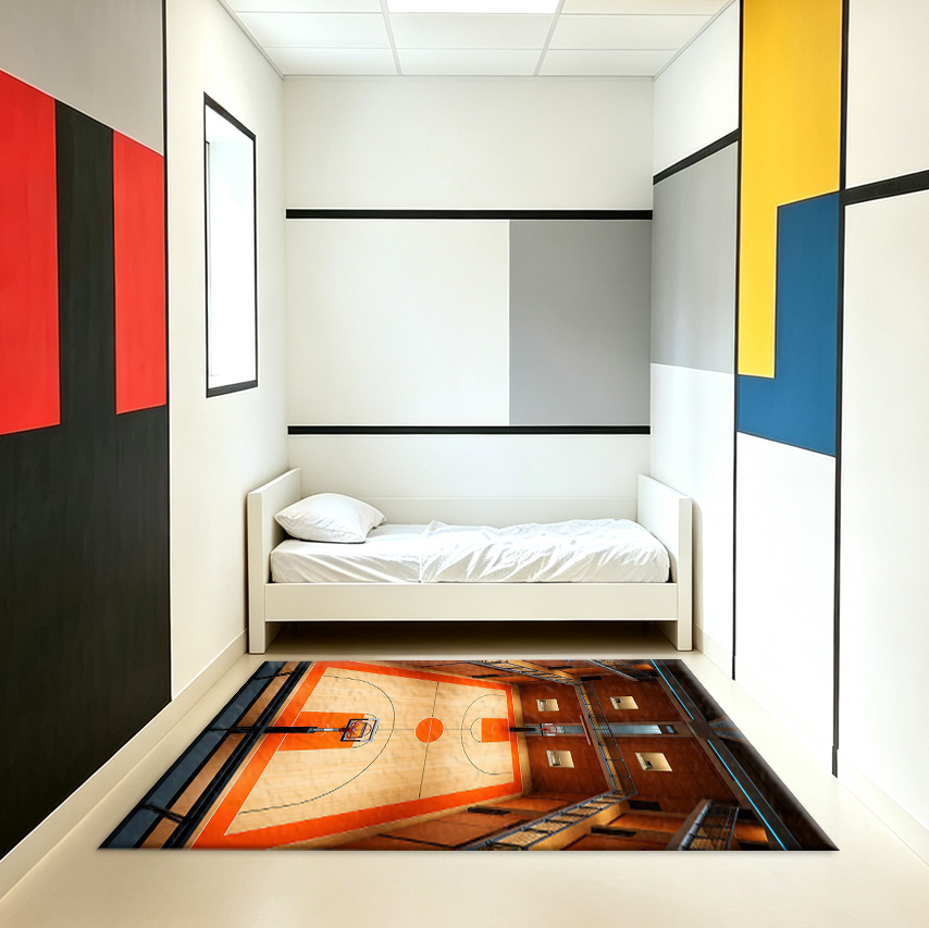 Karpet Lantai Bertema Olahraga - Home Gym And Basketball Court ulasan dan harga
