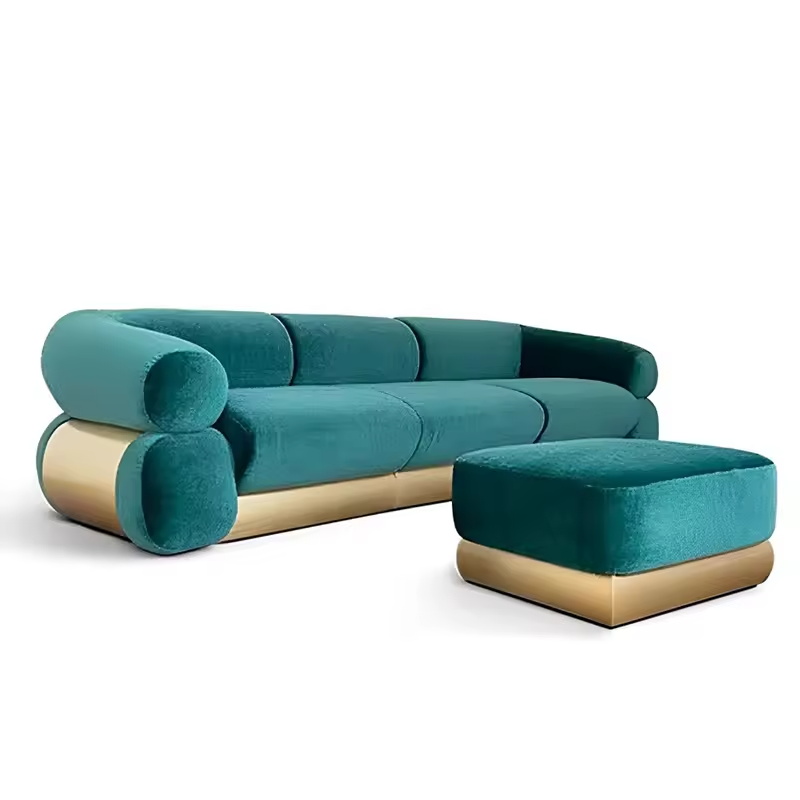 Set Sofa Modular Beludru Mewah - Home Gym Gold ulasan dan harga