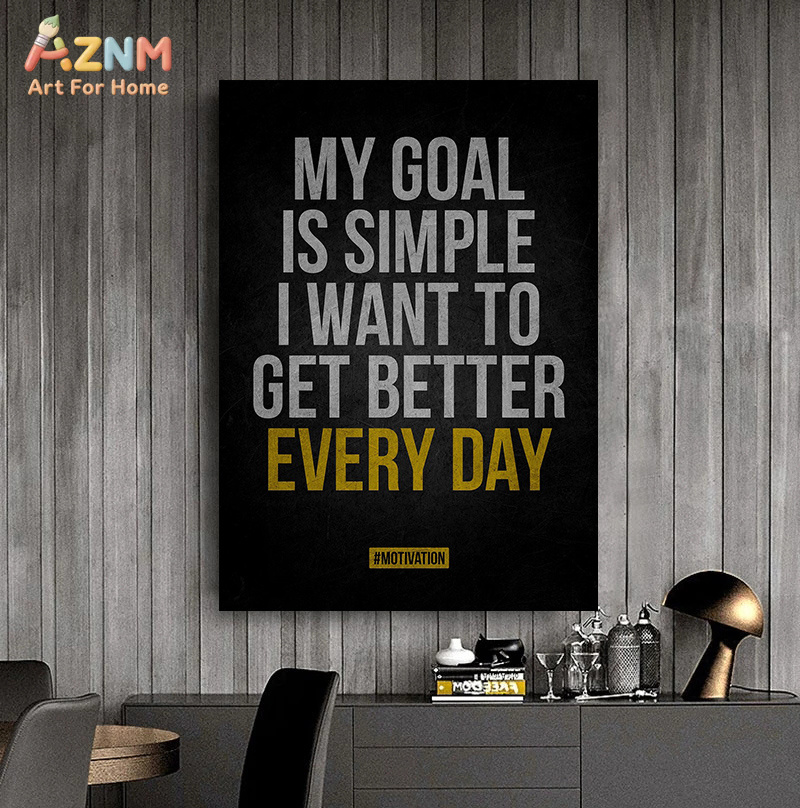 AZNM Kanvas Seni Dinding denga - Home Gym Gold ulasan dan harga